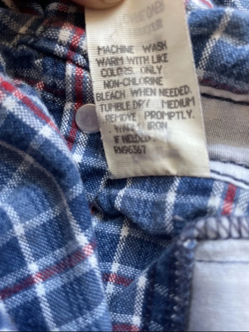 OshKosh B'gosh Blue and Red Plaid Short Overalls
